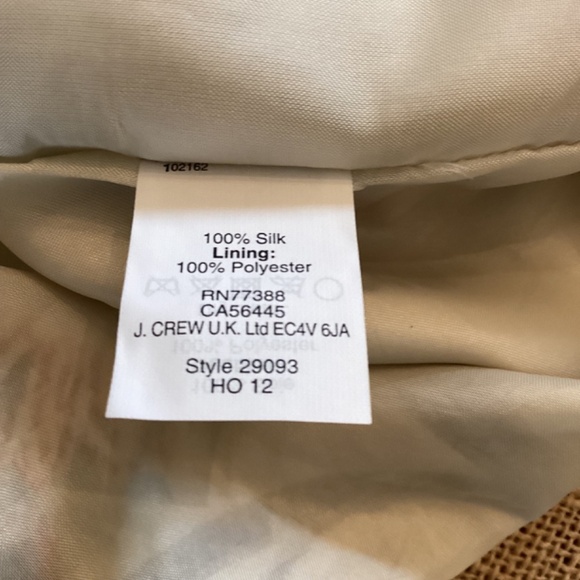 J Crew Collection Jules dress size 00 Shift Dress‎ Print 100% Silk Lined - Picture 9 of 9